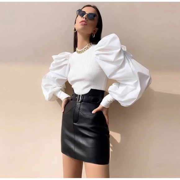 ZARA COMBINATION KNIT TOP SIZE M           🌸Bloggers Favorite🌸 - Picture 8 of 14